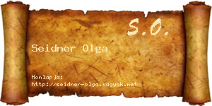 Seidner Olga névjegykártya